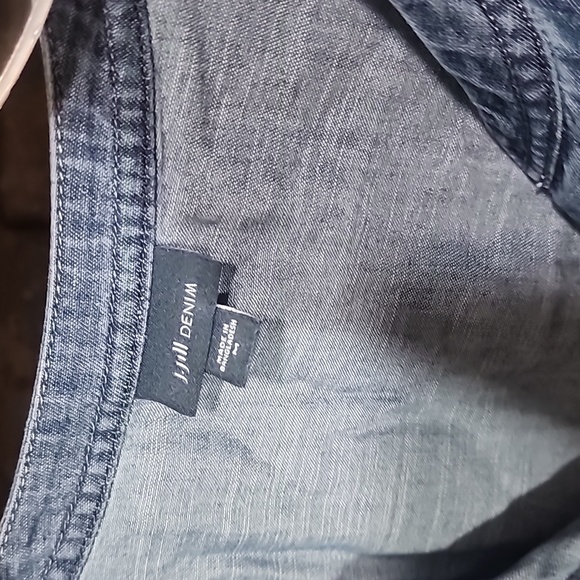 J.JIll Denim Ombre Oversized Button Up sz M - Picture 4 of 8